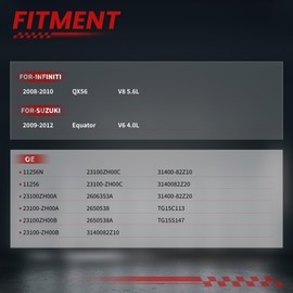 TSSLIIN High Output Alternator for-Nissan Armada Frontier NV1500 NV2500 NV3500 Pathfinder Titan Xterra for-Infiniti QX56 for-Suzuki Equator 12V 130A 7-Groove Pulley 23100-ZH00A 2606353A 31400-82Z10