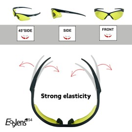 Eaglens.54 Safety Glasses Anti Fog Yellow Photochromic ANSI Z87.1 UV Protection Scratch Resistant hunting tactical Airsoft