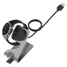 Hsthe Sea Charging Station Compatible with Garmin Fenix 7 7S 7X 6 6S 6X Pro 5 5S 5X Plus, Forerunner 945 45 45S 245, Instinct, Vivoactive 3 4 4S, Charging Cable for Vivomove 3 3S, Venu 2 2S Sq,