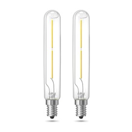 TobeBright T6.5 LED Exit Sign Light Bulbs,2W Refrigerator Light Bulb,20W T6.5 120V Intermediate Base E17 Clear Appliance Bulb Equivalent,for Refrigerator Freezer,Daylight 6000K(2-Pack)