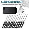 Hoypeyfiy 12pcs Carburetor Adjustment Tool Kit Screwdrivers with Brush for