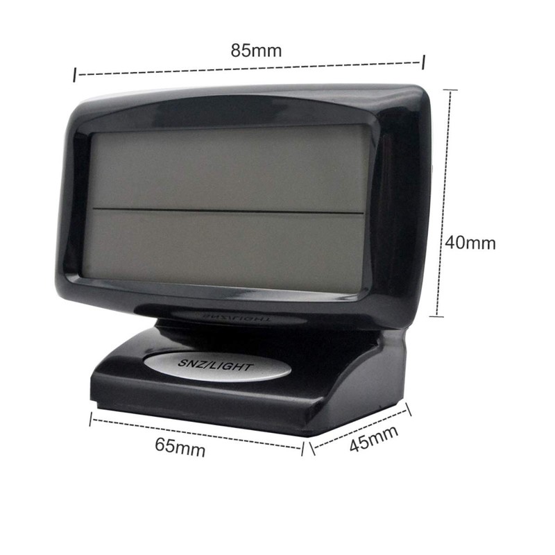 Car Temperature Measurement Thermometer Indoor Outdoor Electronic Clock LCD Backlight
