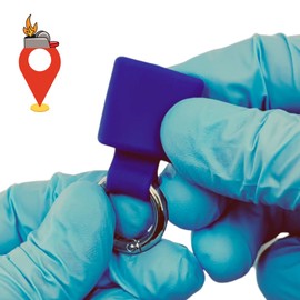 Mini BIC Keychain Lighter Holder with Spring Clip | Blue BIC Pouch Sleeve Case for Small J5 Lighters | 10 Color Options | Lighter Not Included (Blue)