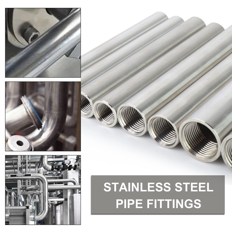 TAISHER 2PCS Stainless Steel Pipe Fittings, 3/4" NPT x 3/4"