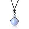 COAI Unisex Ball Pendant Made of Gemstones Adjustable Necklace