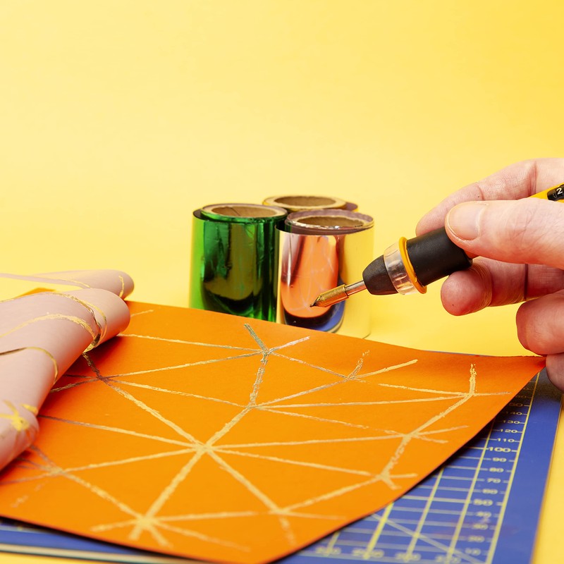 Modelcraft Art Heat Pen Starter Kit with 6 Foils, Yellow,