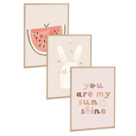 Kidsmood - Affirmation Poster for Children's Room - Encouraging Pictures for Children's Room Girls & Boys - Baby Room Decoration - Wall Pictures Animals for Children's Room Decoration [Sunshine | 21 x