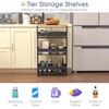 Giantex 4 Tier Rolling Slim Storage Cart, 8” Narrow Slide