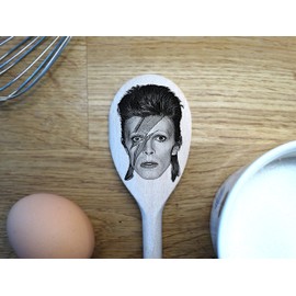 Ziggy Stardust Merch Gift Idea Image On A Wooden Spoon-Novelty Memorabilia Birthday Christmas Present