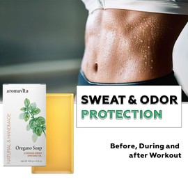 AROMAVITA Oregano Oil Soap - Hand Soap or Body Wash - Natural Soap, Oregano Oil Soap Bar for Hand Wash or Body Wash