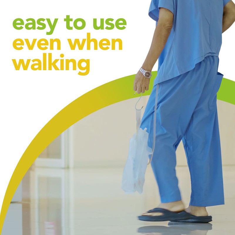 BodyHealt Foley Catheter Bag - Urinary Drainage Bag with Anti-Reflux