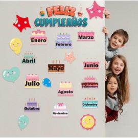 Spanish Bulletin Board Decoration Set for Classroom | Happy Birthday Sign | Inspirational Back to School Poster