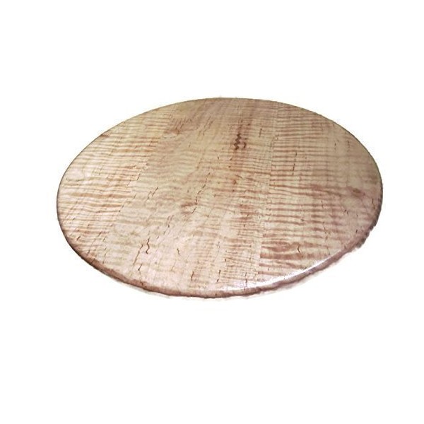 Tiger Maple Wood Lazy Susan 16" Turntable for Serving Rustic