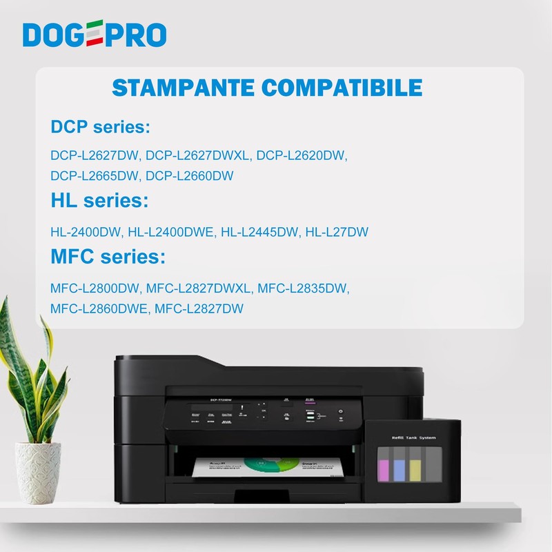 DogePro TN2510 TN-2510 Compatible Toner for Brother TN2510, up to