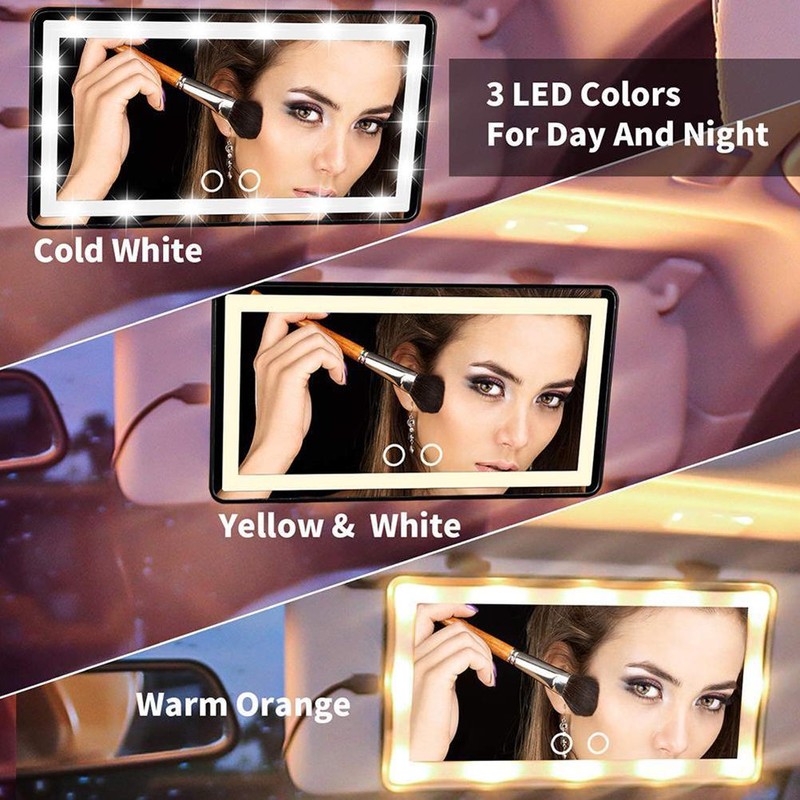 Car Sun Visor Mirror with 60 LED Lights 3 Lighting