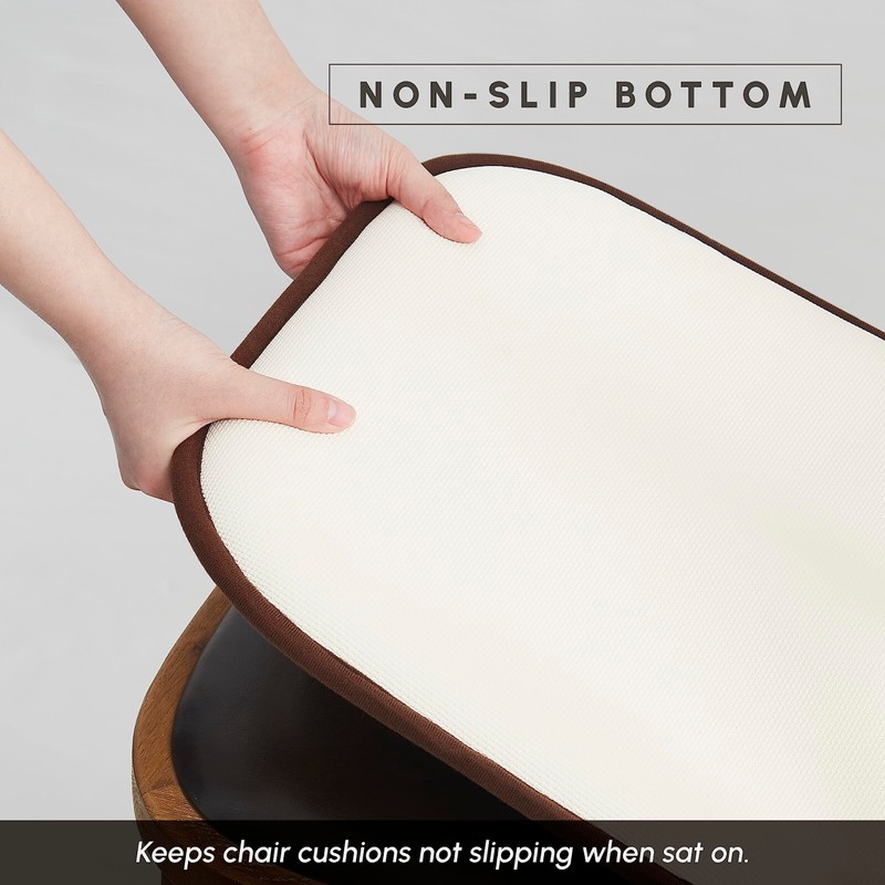 Elegant Comfort 6 Pack Chair Cushion Covers - Skid-Proof Rubber