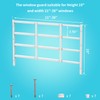 Delmoar Fixed Window Safety Guard 19”x 38” Adjustable Width Prevents