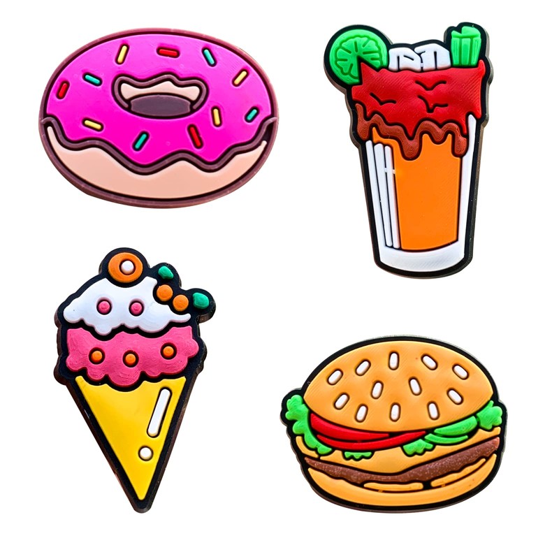 30,50,100Pcs Random Shoe Charms for Clog Decoration, Cute Cartoon Charms