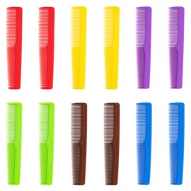 12 Pcs Hair Comb Set Plastic Large Size Bulk Cutting Grooming Easy Detangle Accessory Kit (Styling 7.7 inch - Assorted)