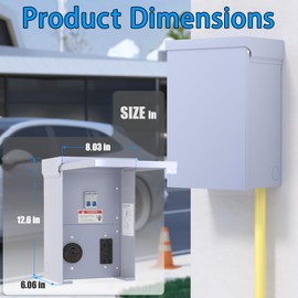 Gravimorph RV Temporary Power Outlet Panel with Breaker, ETL Listed 20 30 Amp RV Box, RV Electrical Panel,Prewired, Weatherproof,for RV, Camper, Travel Trailer and Construction Sites.