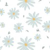 Lambs & Ivy Sweet Daisy 100% Cotton White/Blue Floral Baby