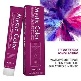 Mystic Color - Permanent Cream Colouring with Argan Oil and Marigold - Long-Lasting Hair Colour - Light Copper Blonde Colour 8.4 - 100 ml