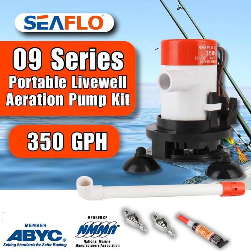 SEAFLO 09 Series Portable Livewell Aeration Pump Kit - 12V,