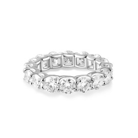 Moissanite Eternity Rings for Women - 925 Sterling Silver Moissanite Eternity Band Rings Jewelry Moissanite Engagement Band Anniversary Birthday Valentine Gifts (8)