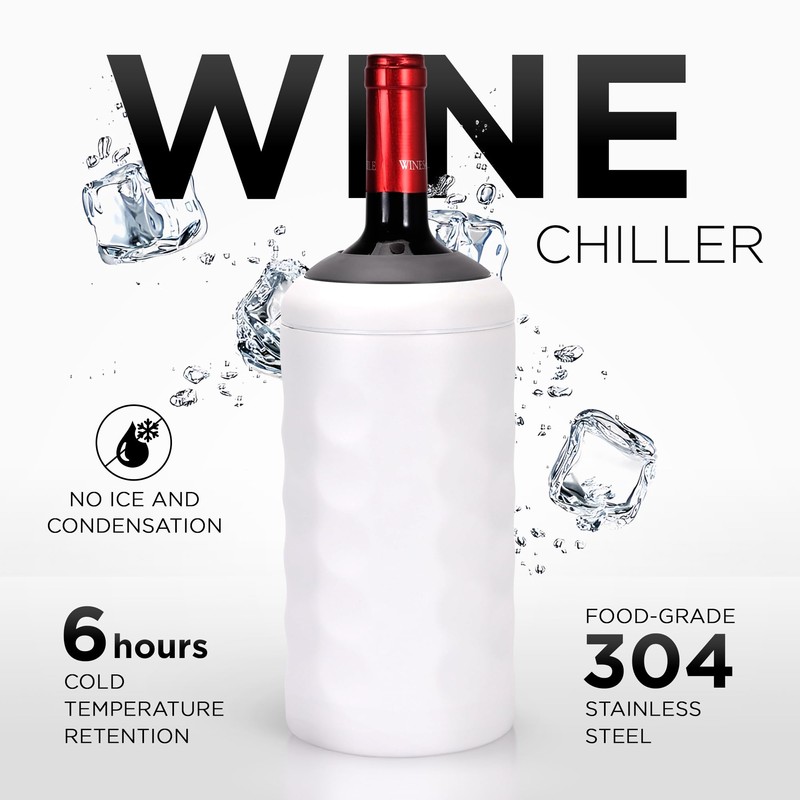 Premium Wine Chiller - Wine Bottle Chiller Double Walled, Vacuum