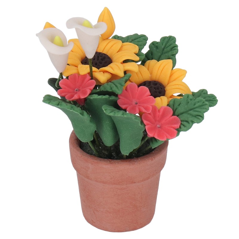 1:12 Miniature Dollhouse Plants Hand Crafted High Simulation Mini Potted