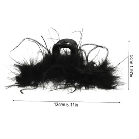 minkissy Girls Hair Clips Large Plume Hair Claw Clip Hair Accessories for Women Styling Tool Hairpin Fashion Accessory for Teen Girls