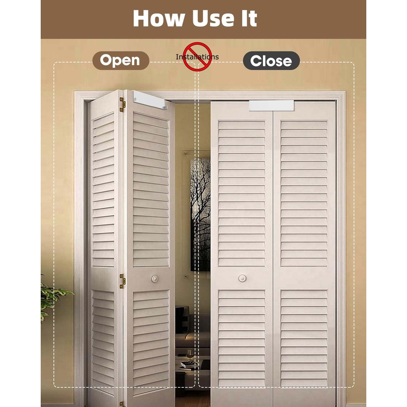 Metal Bifold Door Lock,Fits Bi-Fold Closet Doors from 1 1/8"