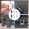 Zipper Clips Anti Theft Deterrent, 6pcs Outdoor Travel Clip, Travel