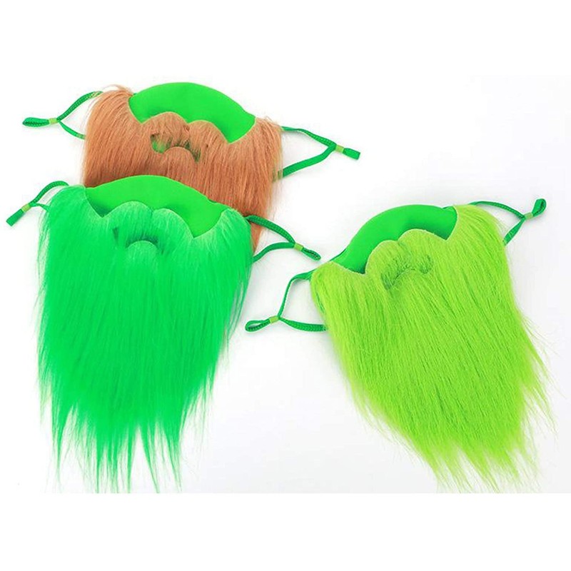 Fake Beard Leprechaun Beard Fake Mustache for St Patricks Day