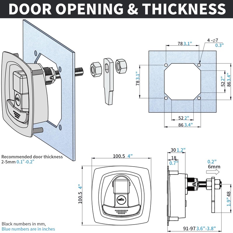 1MS858RQE01001-Q1 Truck Toolbox Lock