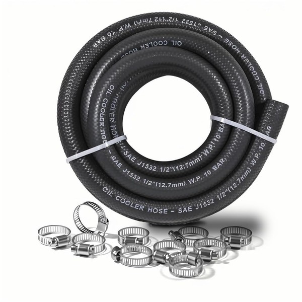 1/2" Transmission Oil Cooler Hose 10FT – SAE J1532 Certified,