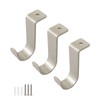 ZAAWUUT Ceiling Curtain Rod Hanging Brackets,3-Pack Ceiling Mount Sturdy Curtain