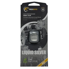 TrexNYC Car Air Fresheners Vent Clips, Essential Car Odor Eliminator, Perfect Scented Car Accessories, For Long Lasting Fragrance up to 30 days, 0.07 FL.OZ (Liquid Silver, 1 Pack)