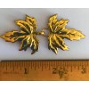silver lady inc Leaf cloak clasp in gold metal clip