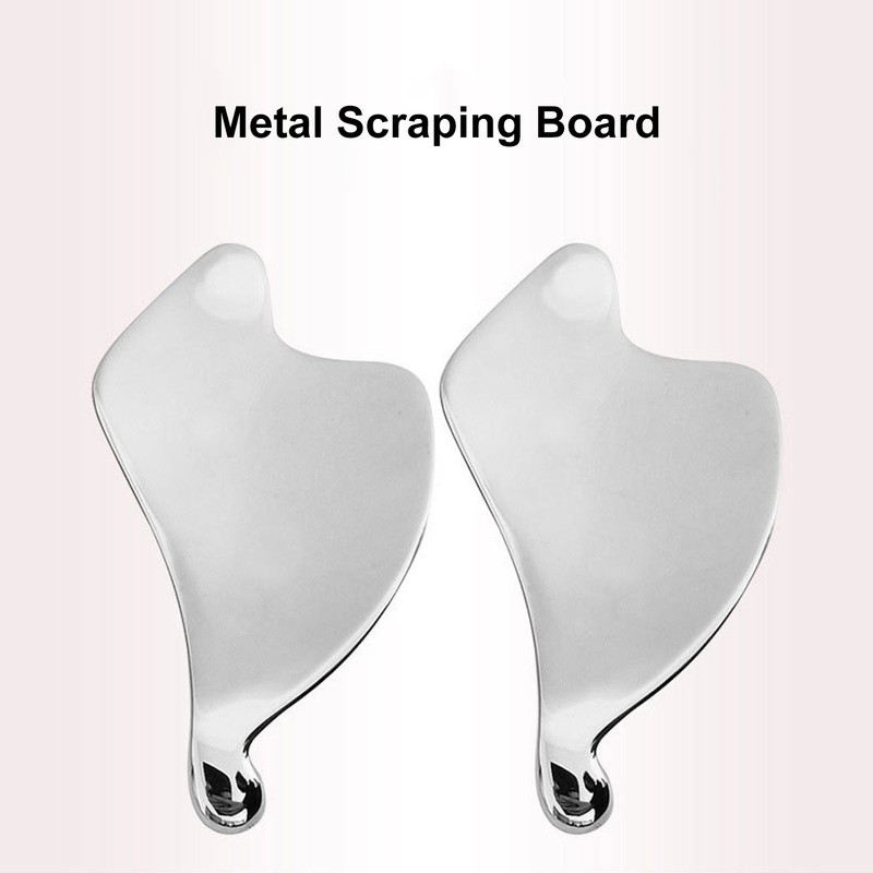 Stainless Steel Gua Sha Board Puffiness Reduction Lymphatic Drainage Heart