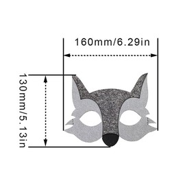 BQWanFA Cosplay Face Cover Dress up 3pcs Mask Wolf Mask Cosplay Supplies Cosplay Accessories Wolf Half Face Mask Cosplay Dress up Face Mask