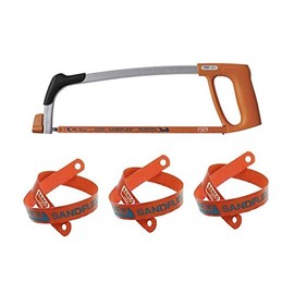 BAHCO 317 (300mm) 12" Heavy Duty Metal Hacksaw Plus 4 x 24TPI Sandflex Blades