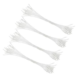 M METERXITY 100-Pack Artificial Flower Stamen Kit, Mini Double Heads Flower Stamens Pistil, Stamens for Flower Making/Craft DIY Wreaths/Wedding Floral Arrangements [White]