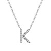 Jewels By Erika N-10K Initial 0.05CT Diamond Pendant Necklace for