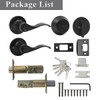 Probrico Front Door Entry Lever Lockset, Single Cylinder Deadbolt Combination