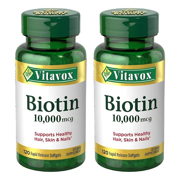2pc Biotina 10,000 Mcg - Salud Cabello, Piel, Uñas Y