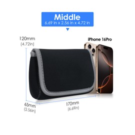 LENTION Organizador Portátil, Bolsas para Accesorios electrónico (Cables, Disco Duro, Adaptador, ratón, Auriculares inalámbrico, Cargador de teléfono, Celular, Banco de energía,) - middle 17*12*6.5 cm