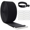 YMCRLUX 2"x16ft Reusable Cinch Strap with 10 Metal Buckles, Cut-to-Length