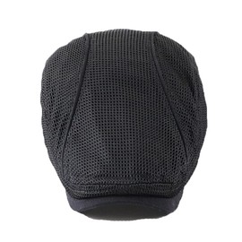 YAMEE Beret Hat Men's Breathable Mesh Beret Men's Hat Sun Protection Flat Cap Unisex Adjustable Sun Hats Men Summer Hat for Outdoor Activities, 1/black