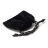 (SAJ) Velour Drawstring Bag Pouch Gift Wrapping Black 4.7 x